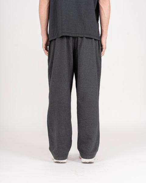 WIDE WASHED PANTS - CHARCOAL