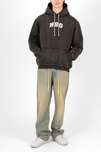 UNIVERSITY HOODIE IN VINTAGE BLACK