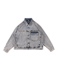 DENIM TRUCKER JACKET IN TINTED WASH