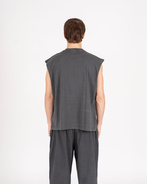 MUSCLE TEE - WASHED CHARCOAL