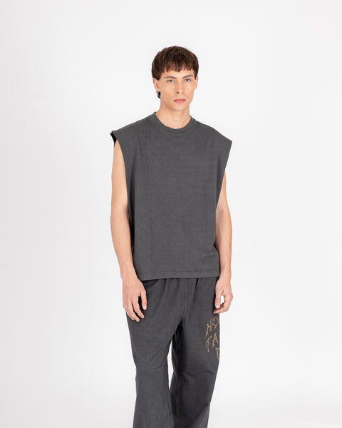 MUSCLE TEE - WASHED CHARCOAL