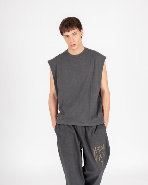 MUSCLE TEE - WASHED CHARCOAL