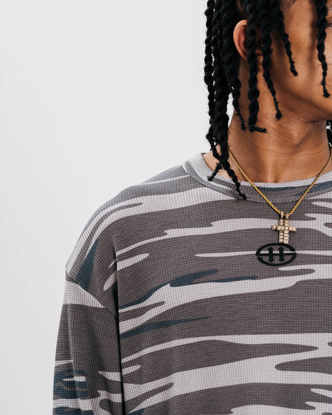 EMBLEM CAMOU WAFFLE L/S