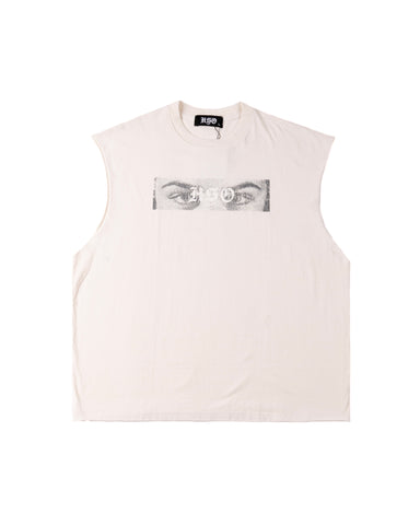 GRAPHIC MUSCLE TEE - WASHED OFF WHITE