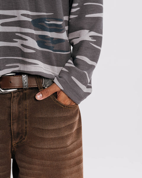 EMBLEM CAMOU WAFFLE L/S