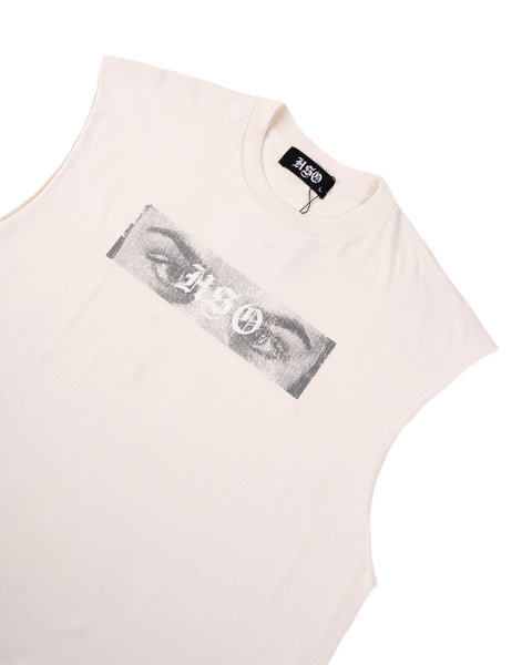 GRAPHIC MUSCLE TEE - WASHED OFF WHITE