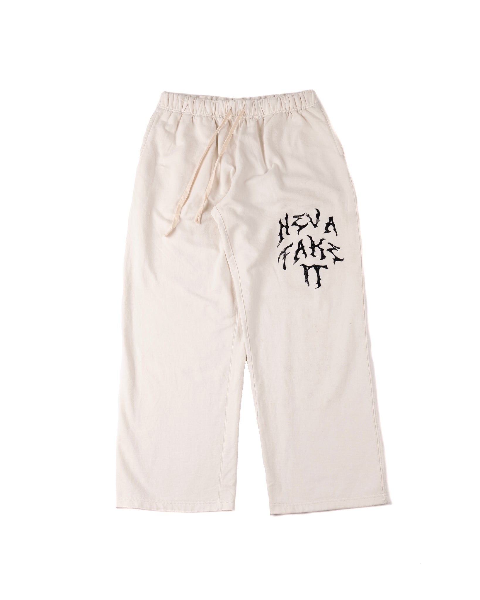 WIDE WASHED PANTS - OFF WHITE