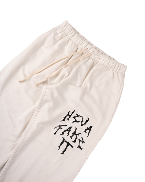 WIDE WASHED PANTS - OFF WHITE