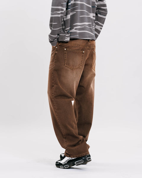 BAGGY JEANS IN FADED BROWN