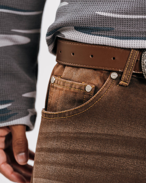 BAGGY JEANS IN FADED BROWN