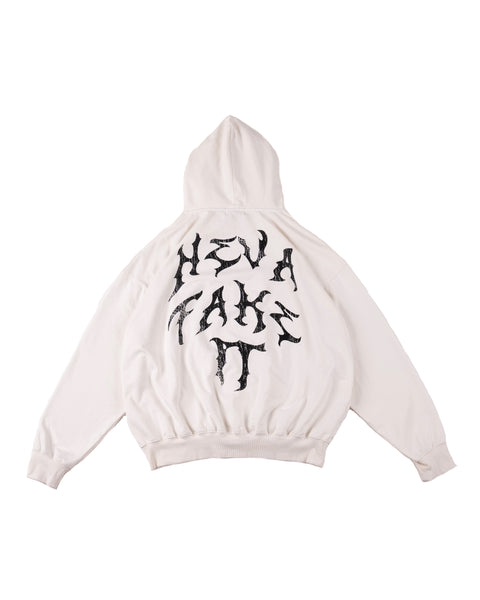 GRAPHIC WASHED HOODIE - OFF WHITE