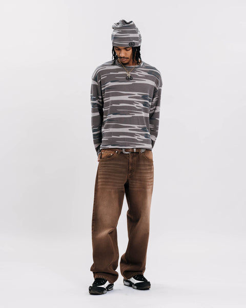 BAGGY JEANS IN FADED BROWN