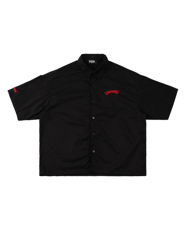 ANGEL CITY POPLIN POLO BLACK