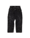 DENIM DOUBLE KNEE UTILITY PANTS ACID BLACK