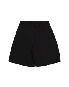 RAW DENIM BAGGY SHORT BLACK