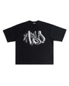 3D GRAFFITI LOGO HEAVY BOX TEE BLACK