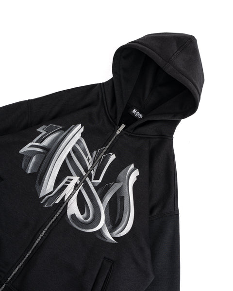 3D GRAFFITI LOGO HOODIE