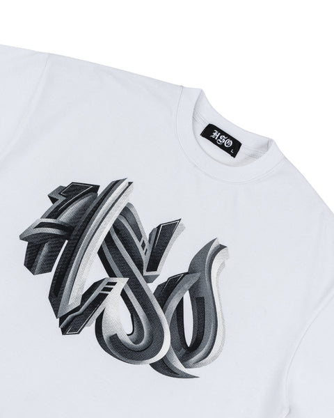 3D GRAFFITI LOGO HEAVY BOX TEE WHITE