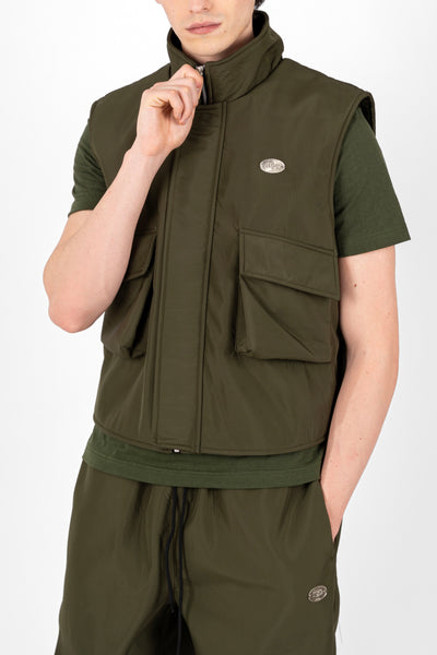 HEAVY DOWN VEST IN FATIGUE