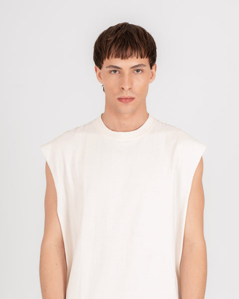 MUSCLE TEE - WASHED OFF WHITE