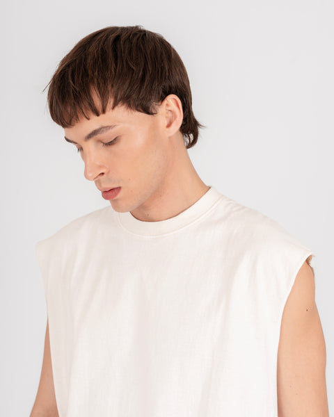 MUSCLE TEE - WASHED OFF WHITE