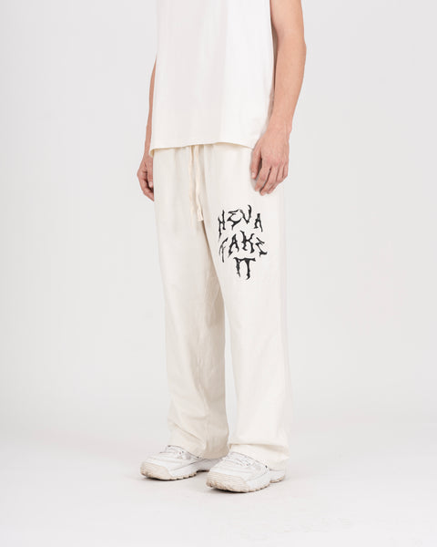 WIDE WASHED PANTS - OFF WHITE