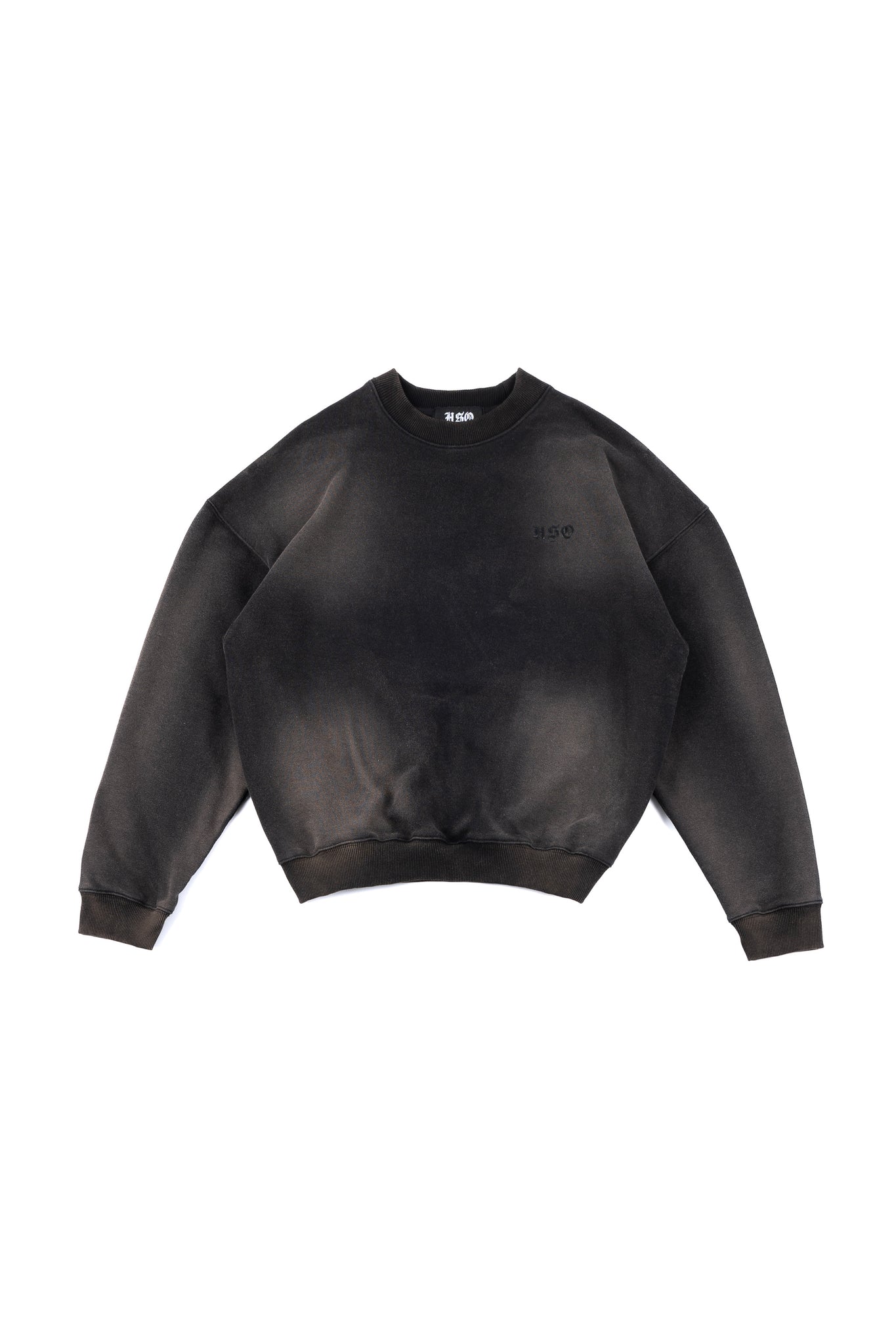 SWEATSHIRT IN SUNDRIED WASHED BLACK