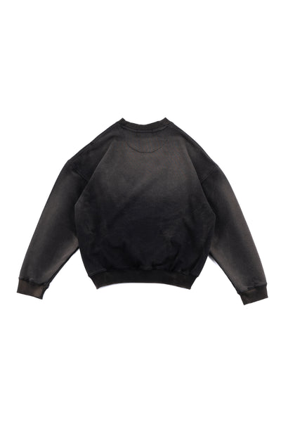 SWEATSHIRT IN SUNDRIED WASHED BLACK