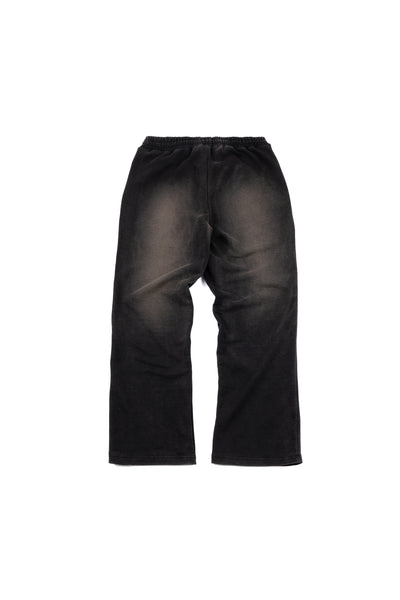 FLARED LOUNGE PANTS IN SUNDRIED WASHED BLACK