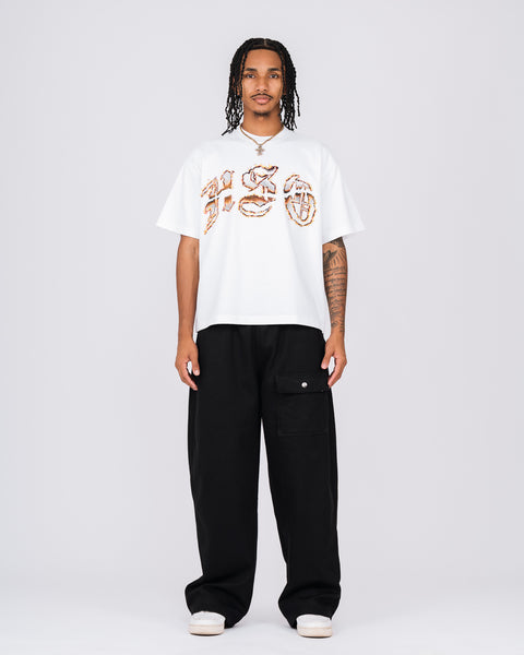 ARCH LOGO BURN HEAVY BOX TEE WHITE