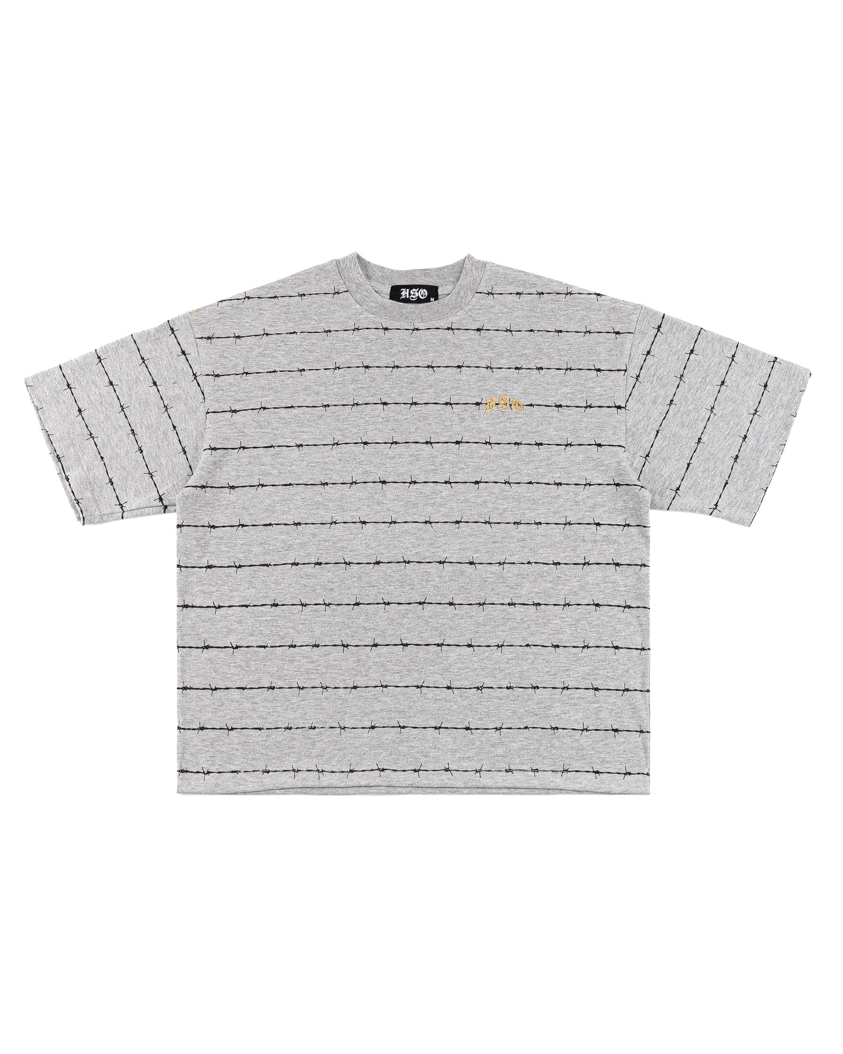 BARB ARCH LOGO HEAVY BOX TEE GRAY