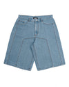 DENIM PANEL SHORTS - LIGHT WASHED