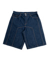 DENIM PANEL SHORTS - INDIGO