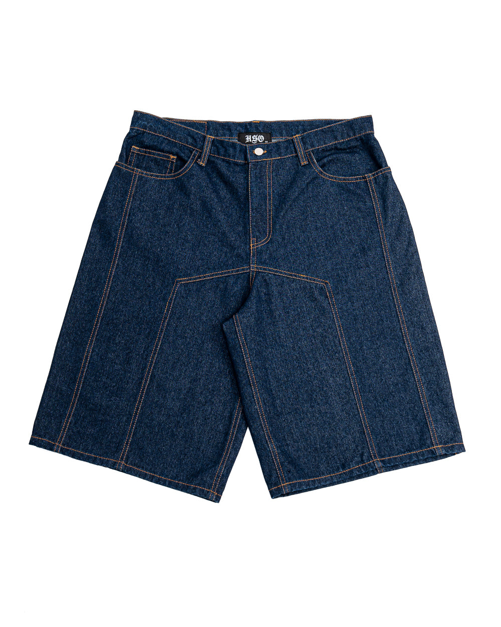 DENIM PANEL SHORTS - INDIGO