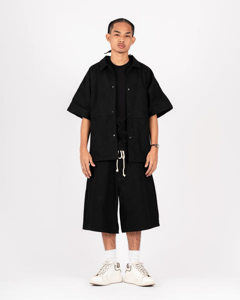 RAW DENIM POLO BLACK