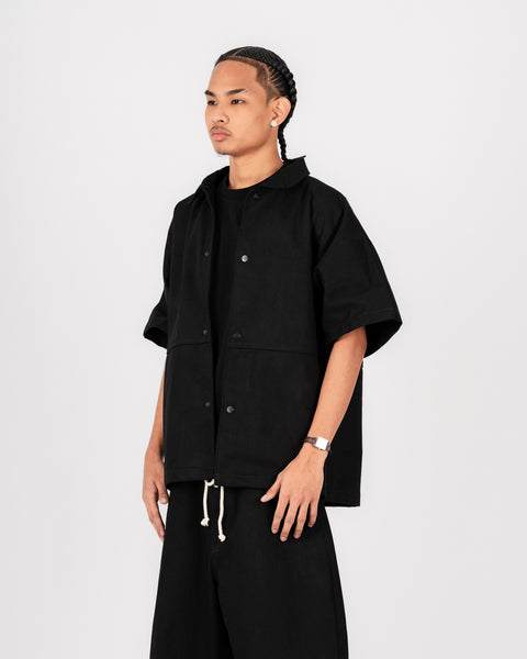 RAW DENIM POLO BLACK