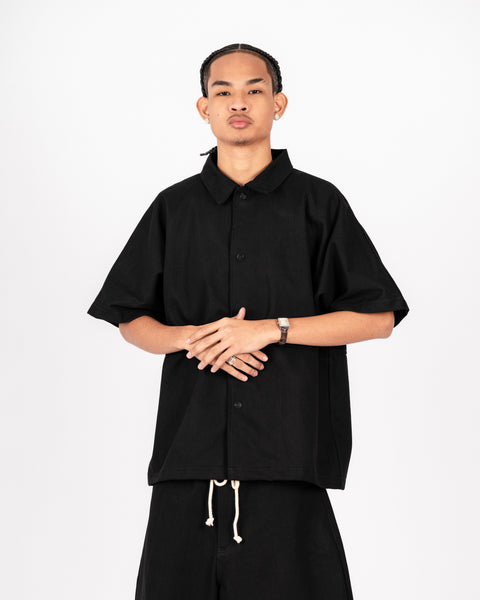 RAW DENIM POLO BLACK