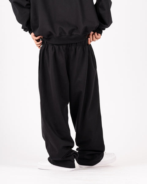 RHINESTONE WIDE PANTS BLACK