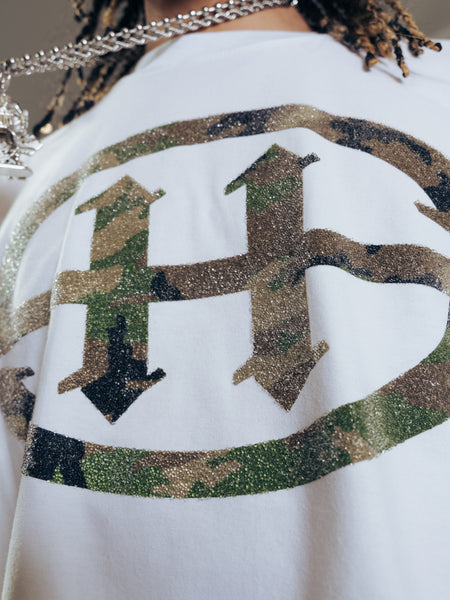 EMBLEM CAMOU BOX TEE WHITE
