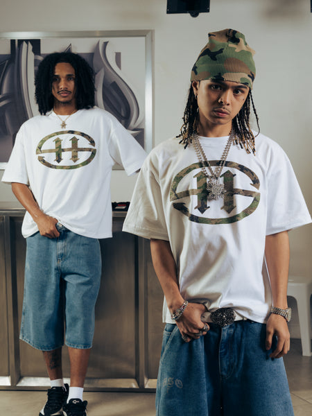 EMBLEM CAMOU BOX TEE WHITE