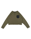 KNITTED HENLEY L/S OLIVE