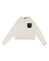 KNITTED HENLEY L/S OFF-WHITE
