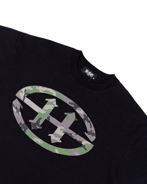 EMBLEM CAMOU BOX TEE BLACK