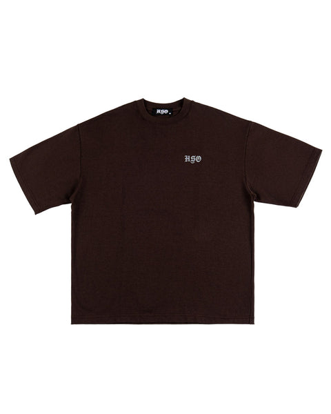 LOGO HEAVY BOX TEE MADURO