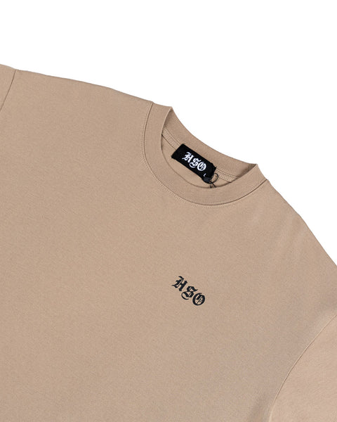 LOGO HEAVY BOX TEE BEIGE
