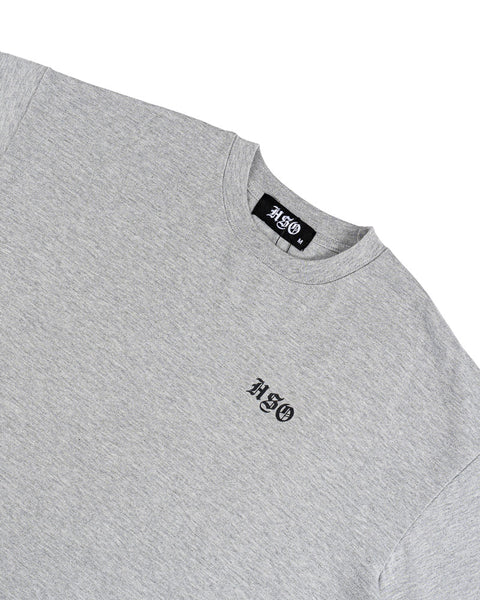 LOGO HEAVY BOX TEE HEATHER GRAY