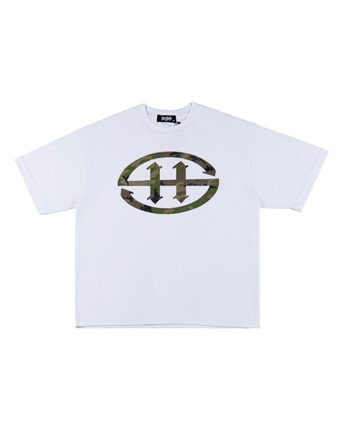 EMBLEM CAMOU BOX TEE WHITE