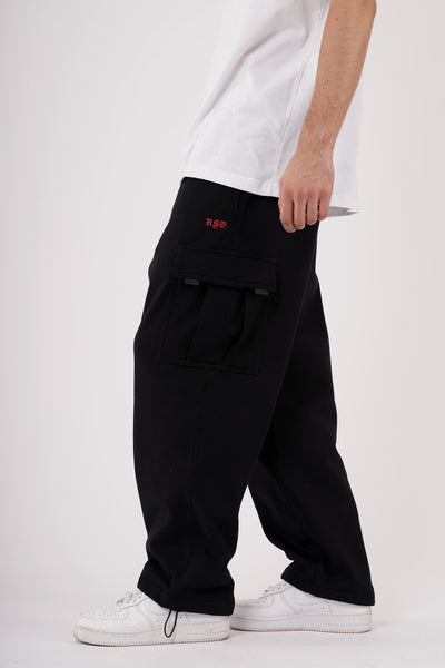 BAGGY CARGO PANTS IN BLACK