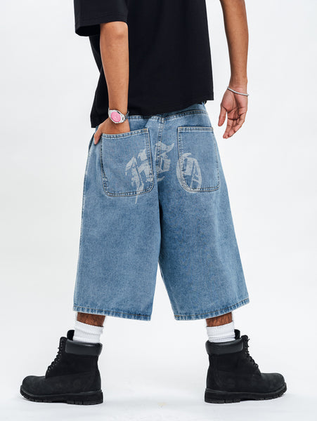 BEAM BAGGY DENIM SHORTS