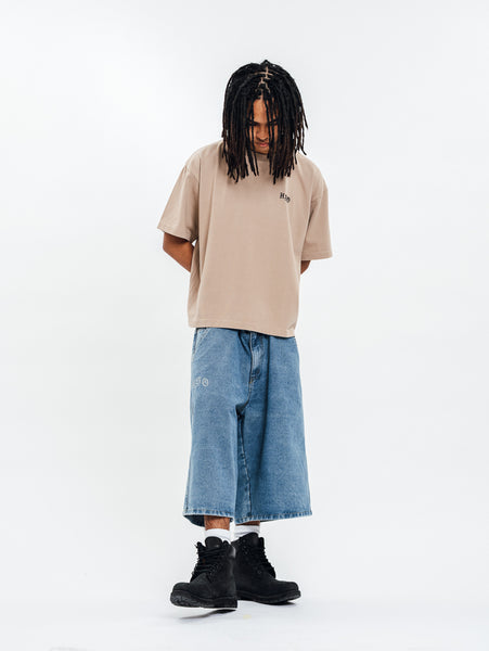 LOGO HEAVY BOX TEE BEIGE